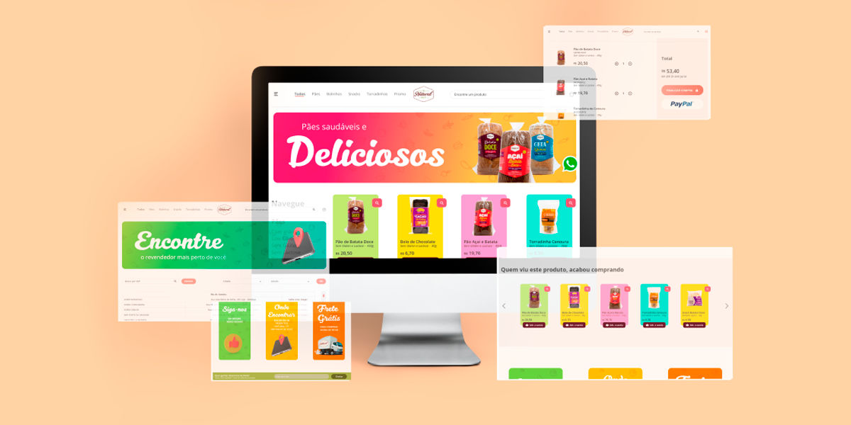 Tela de site do nicho de alimentos criados pela Fizzing 360º.