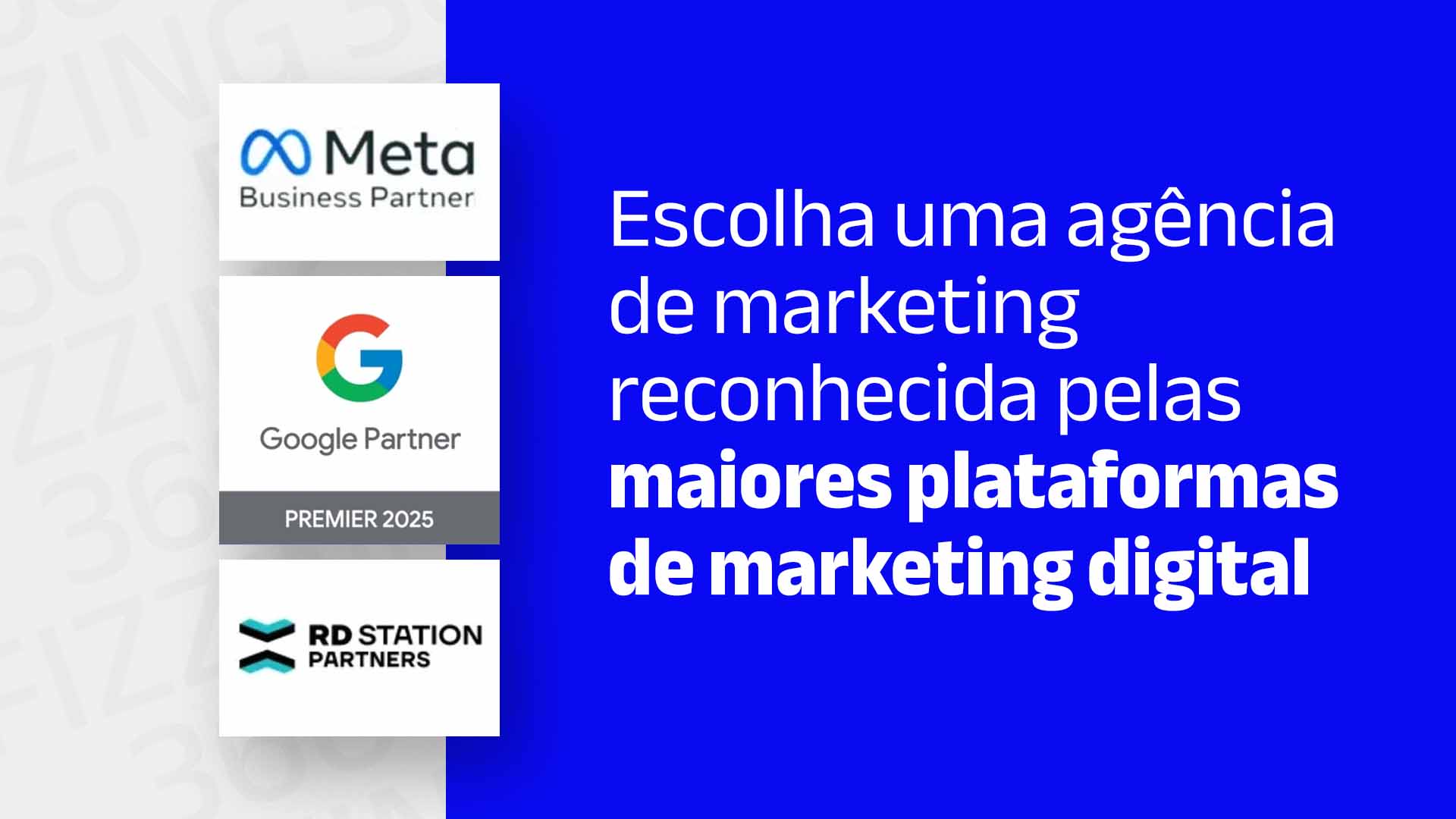Escolha uma agência de marketing certificada pelo Google, Meta e RD Station