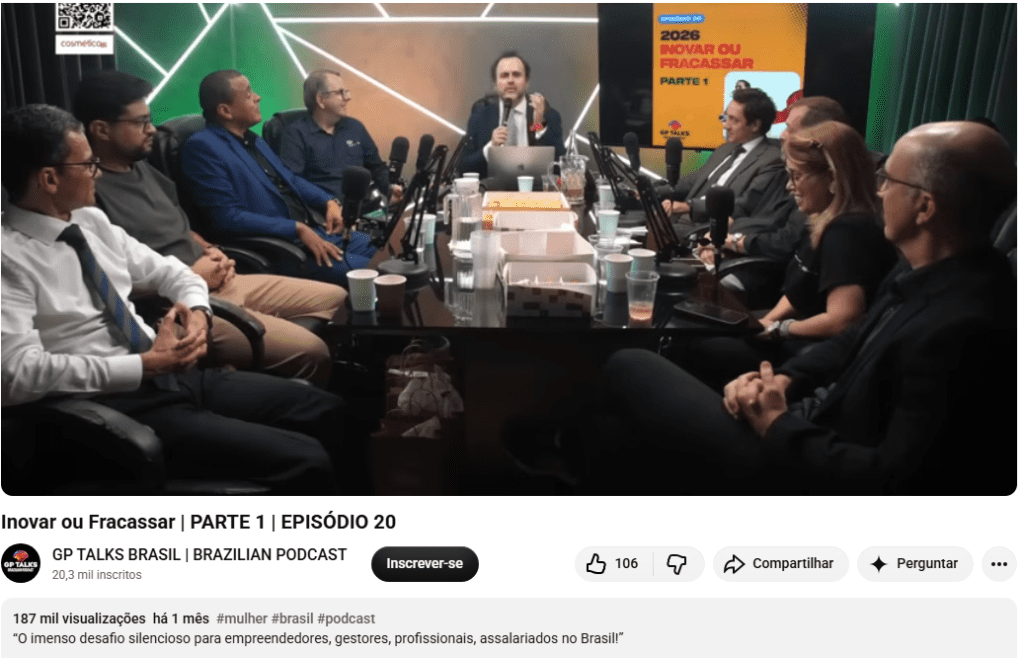 Live do GP Talks que alcançou a marca de 187 mil visualizações graças ao tráfego pago. 