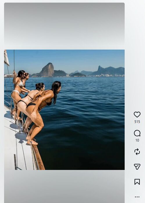 Reels com amigas mergulhando nas redes sociais da DDRio